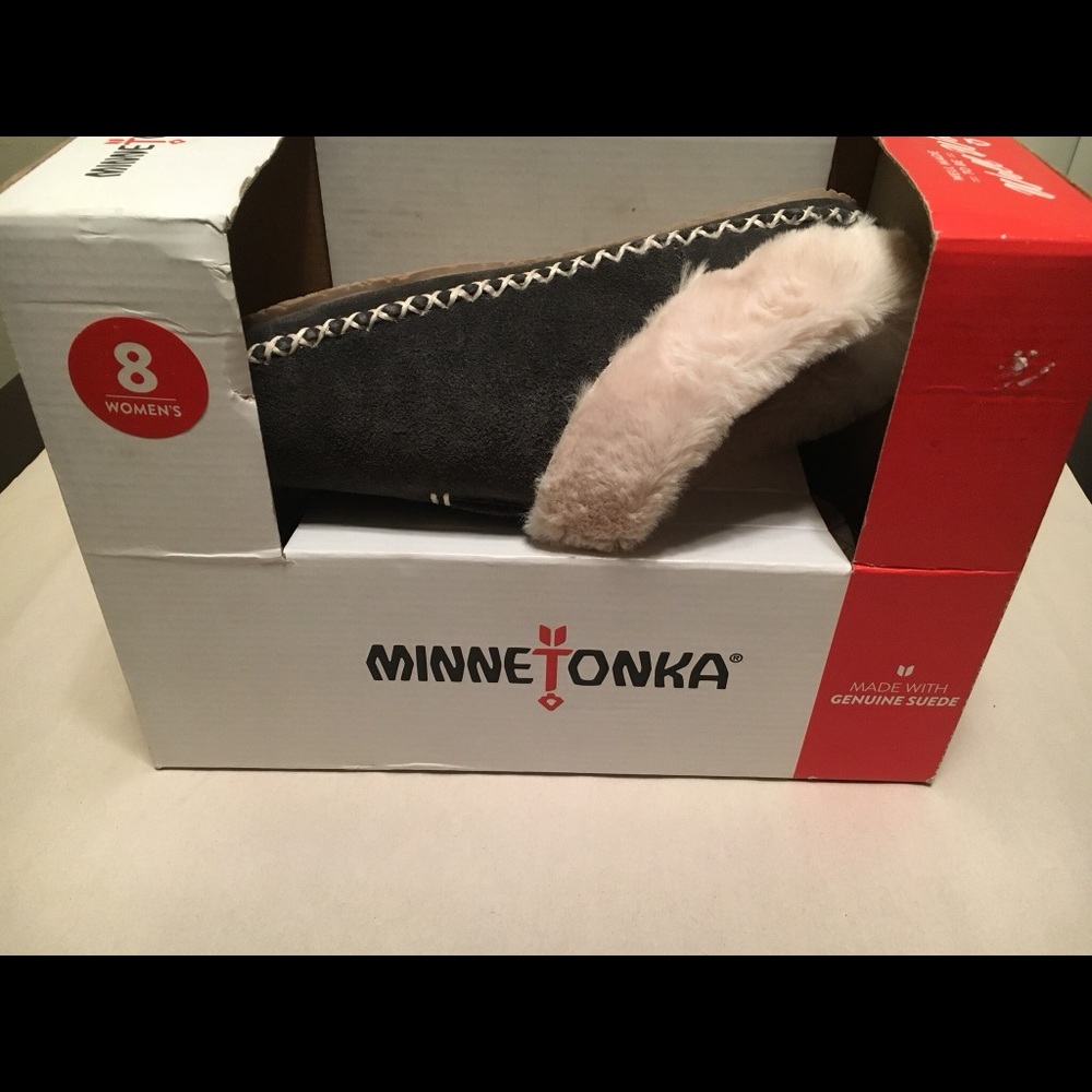 Suede fur lined slippers